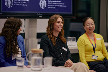 Panellists deep in discussion during an event