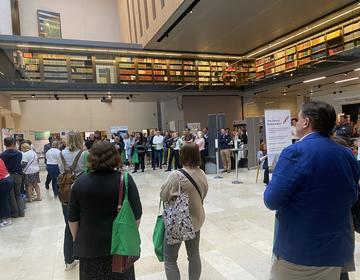Attendees gathering at the Weston Library