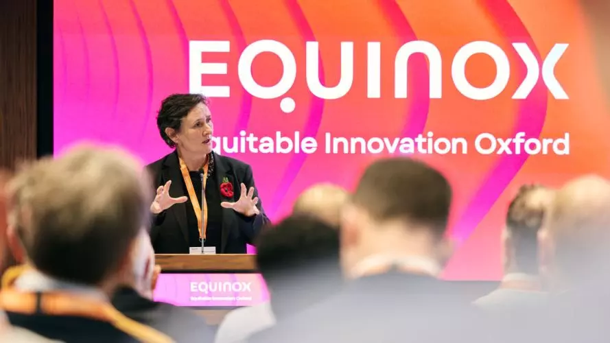 The VC addressing attendees at the Equinox launch event