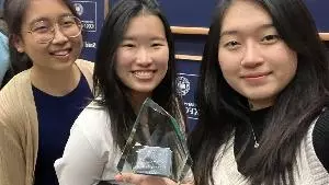 Photo of Kezia Susanto, Zheqing Zhang & Wanlin Xiao
