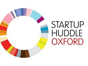 startup huddle networking event logo. A coloured wheel with some text.