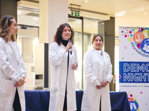The Biofragment team pitching at the 2024 #StartedinOxford Demo Night event