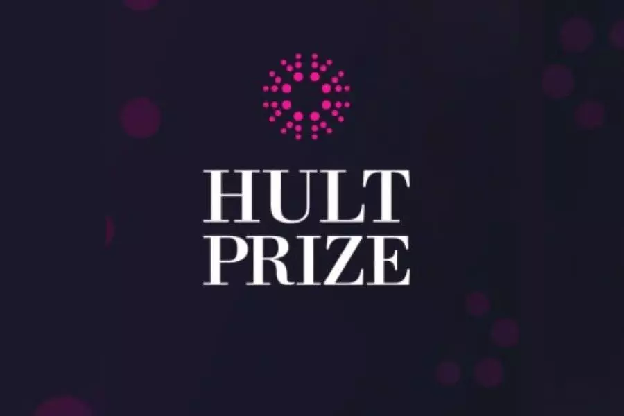 hult prize logo with pink flower logo